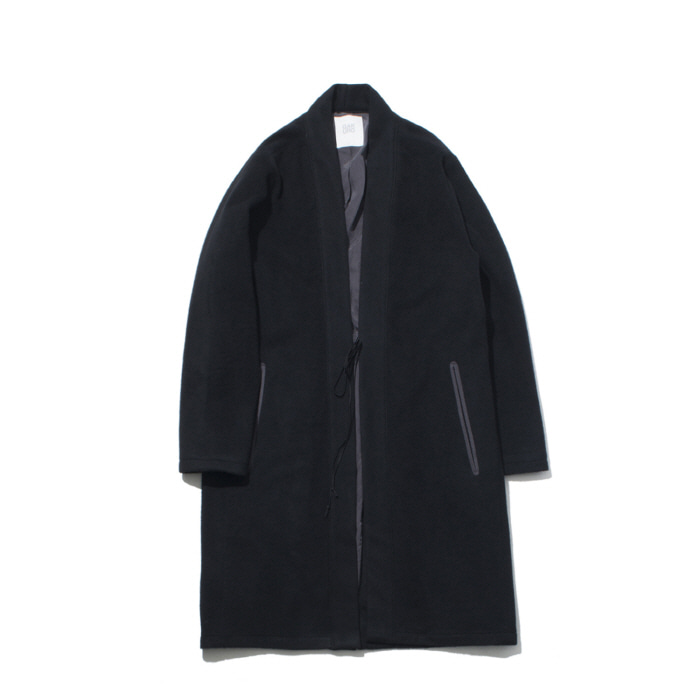 [가쿠로] Oriental wool coat (Black)