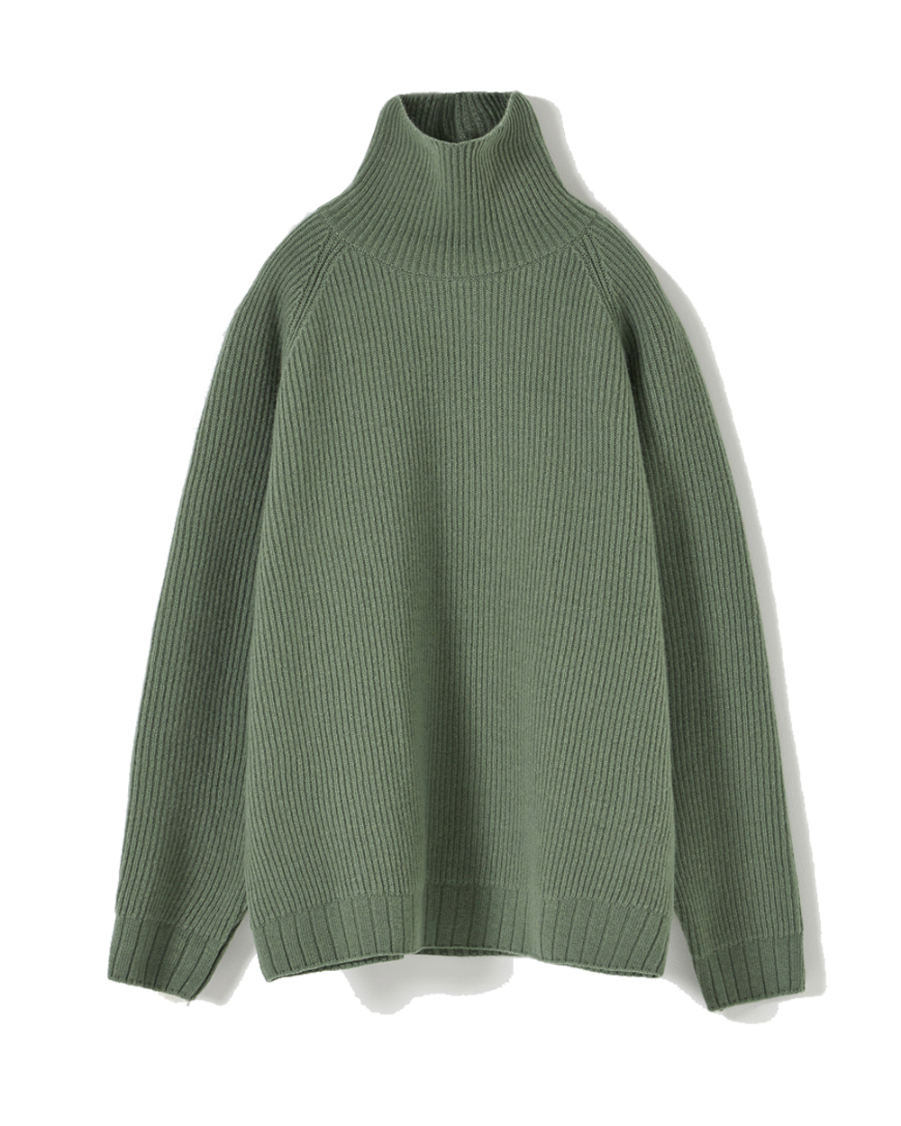 유스 Oversized Turtle Neck Sweater (Pale green)