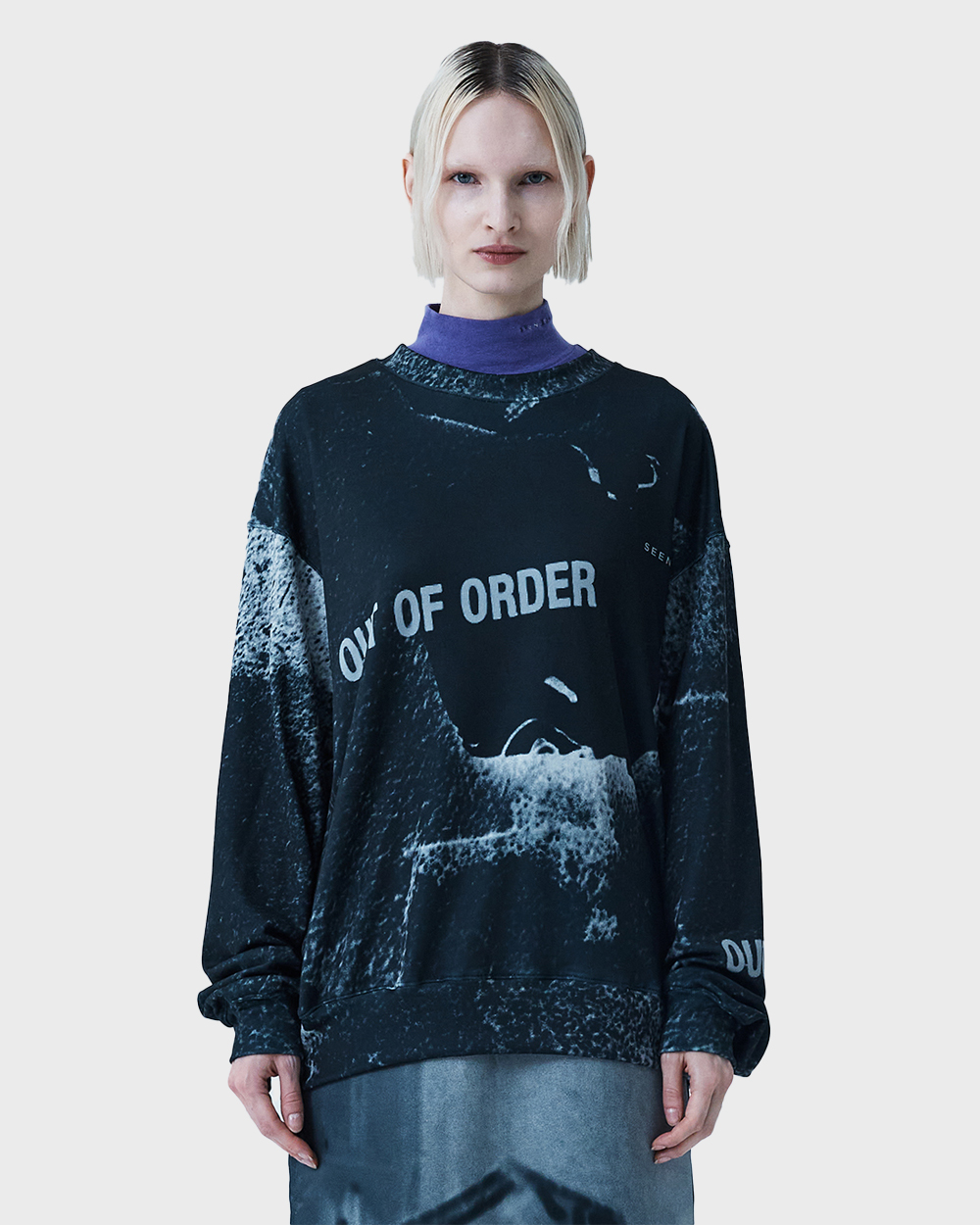 Out Of Order Knit Sweatshirts (Black)