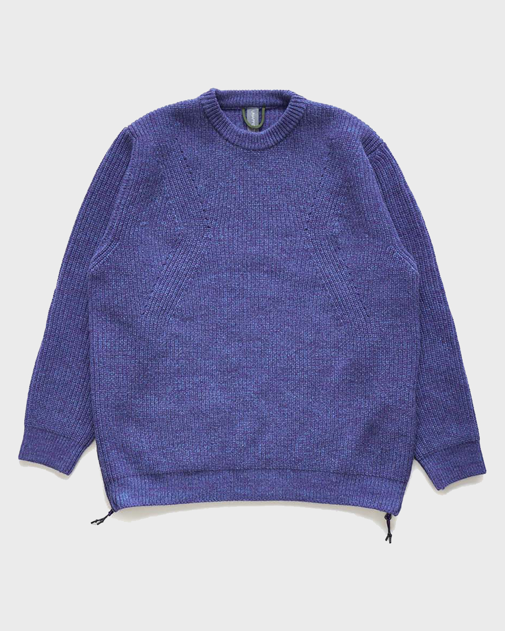 언어펙티드 Oversized side zip knit (Purple melange)