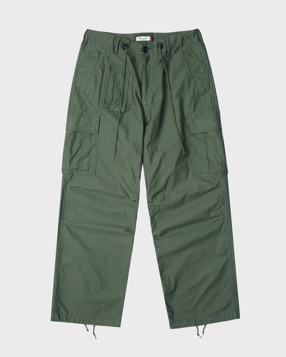 Washed 7 Pocket Cargo Pants (Khaki)
