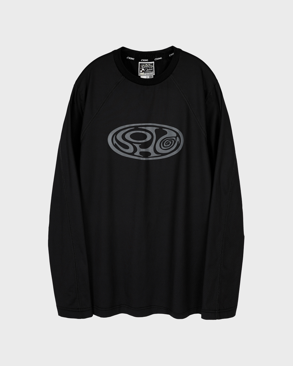 Hatching Egg SOHC Reflective Print T-Shirt (Black)