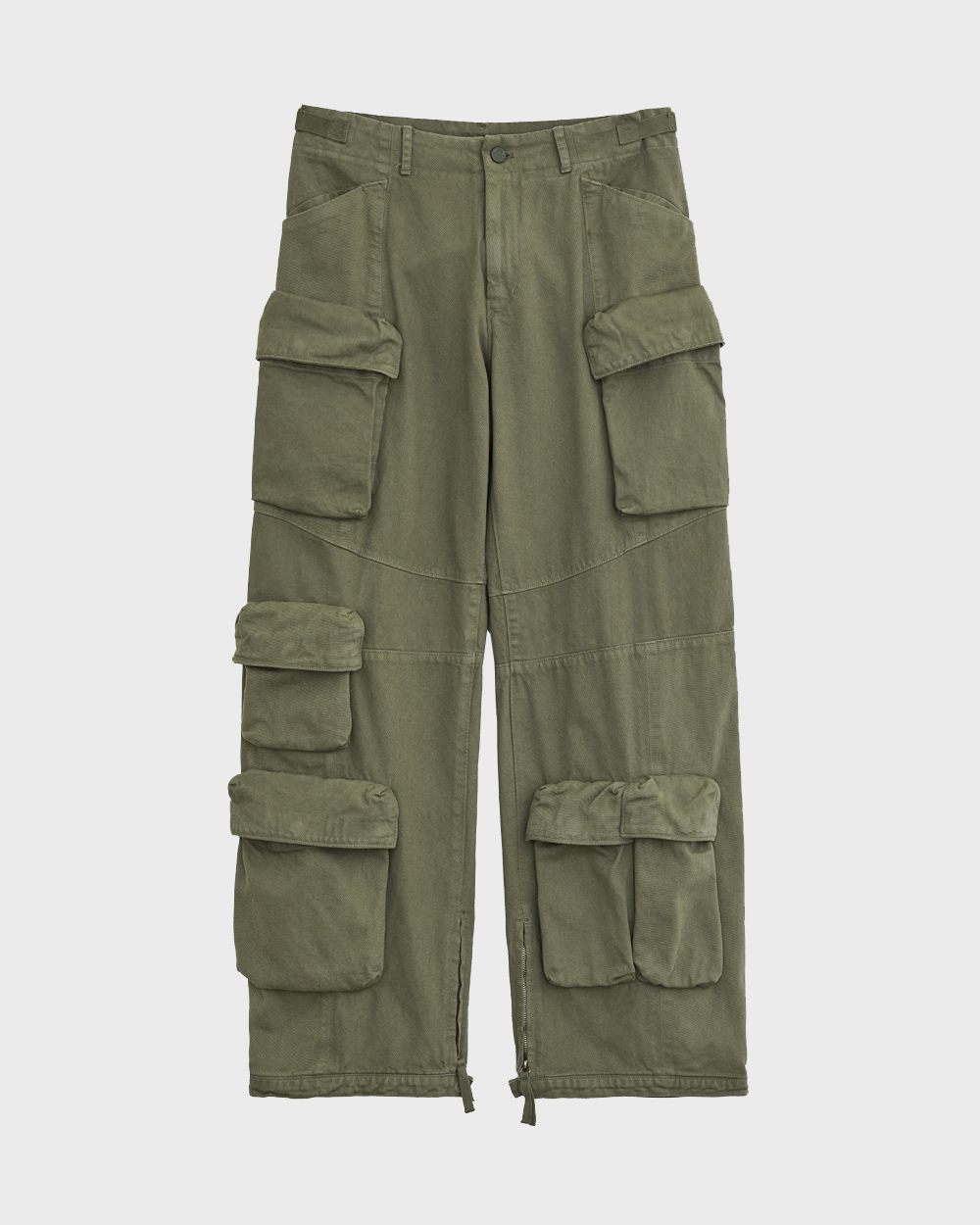 Garments Dyed Utility Cargo Pants (Olive)